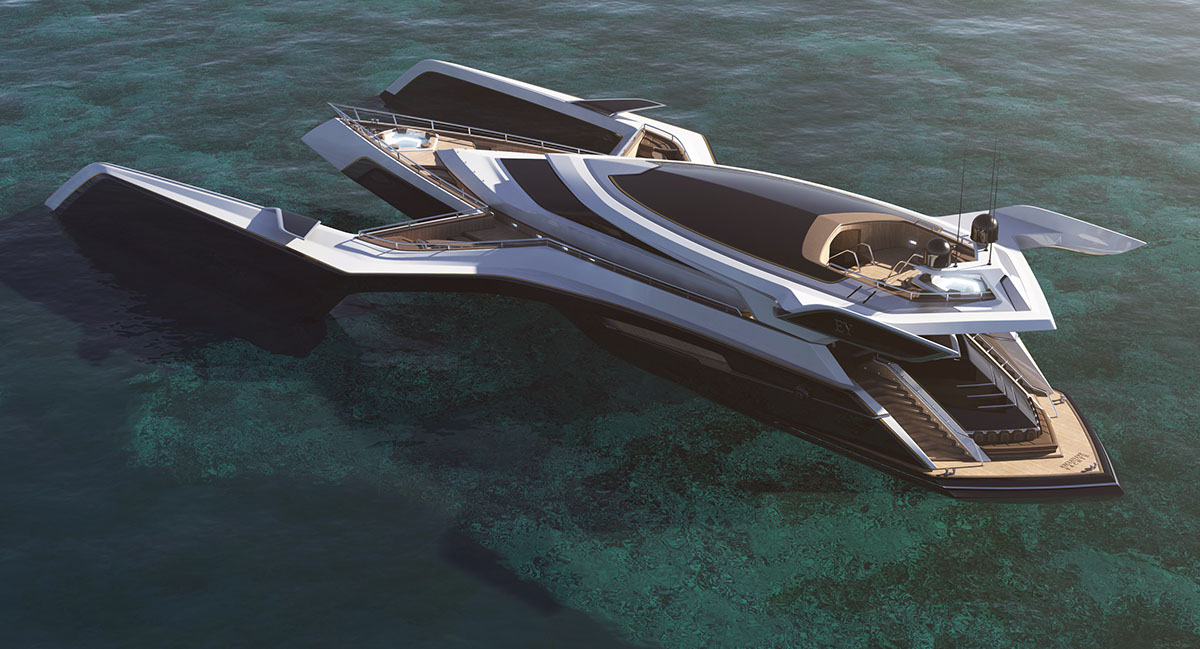 Yacht Design 3d modeling Transportation Design Motor Yacht rendering visualization