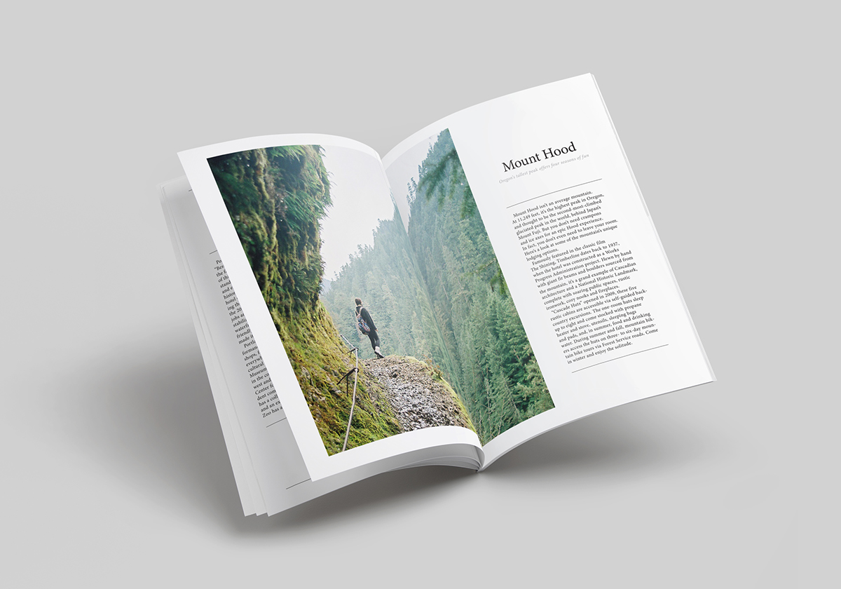 editorial Zine  outdoors Layout cover Travel Portland