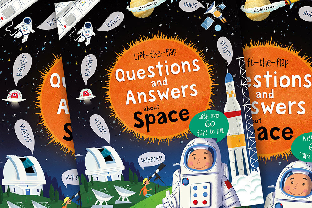 Квиз про космос. Questions about Space for children. Questions about Space. About Space. Usborne Publishing.