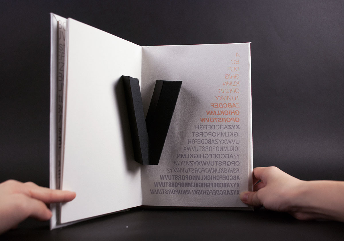 helvetica pop-up book book design paper engineering