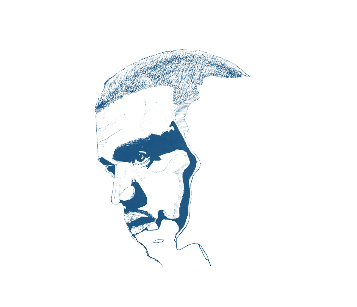 Johan Lindeberg  Kanye West  portrait  Illustration