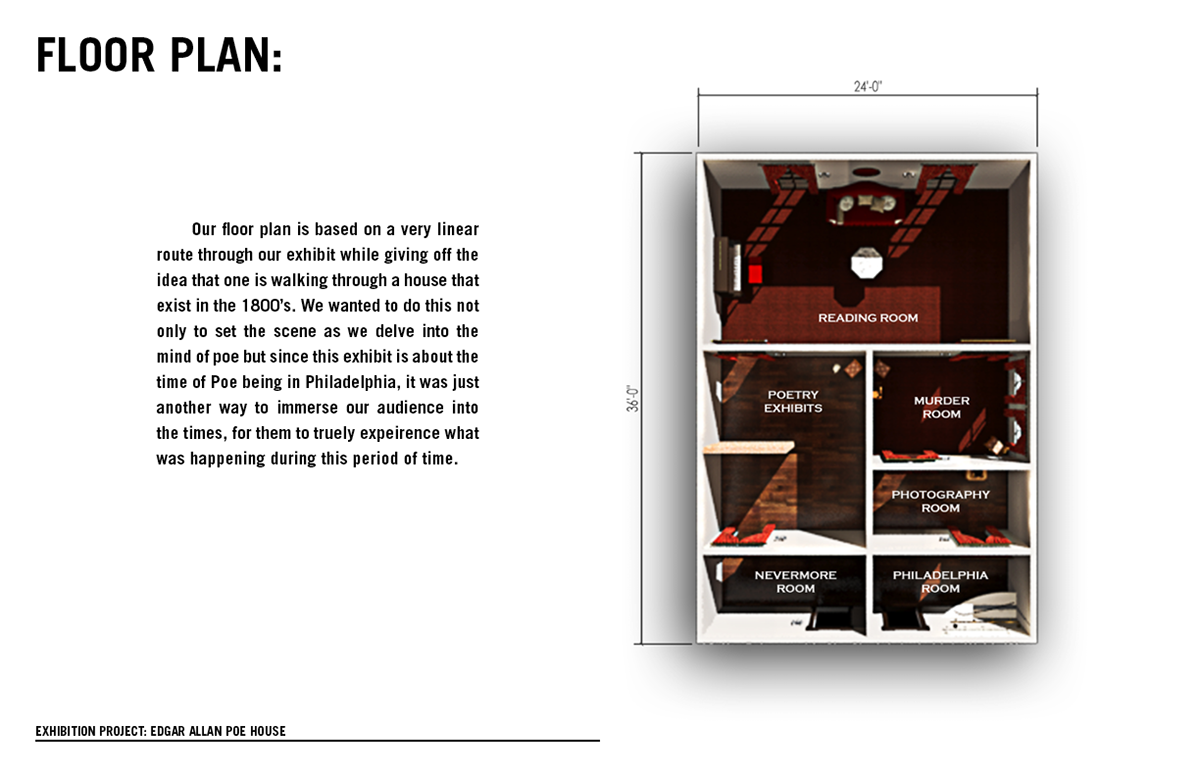 Edgar Allan Poe EXHIBIT DESIGN Collaboration advertisement graphic Interior design