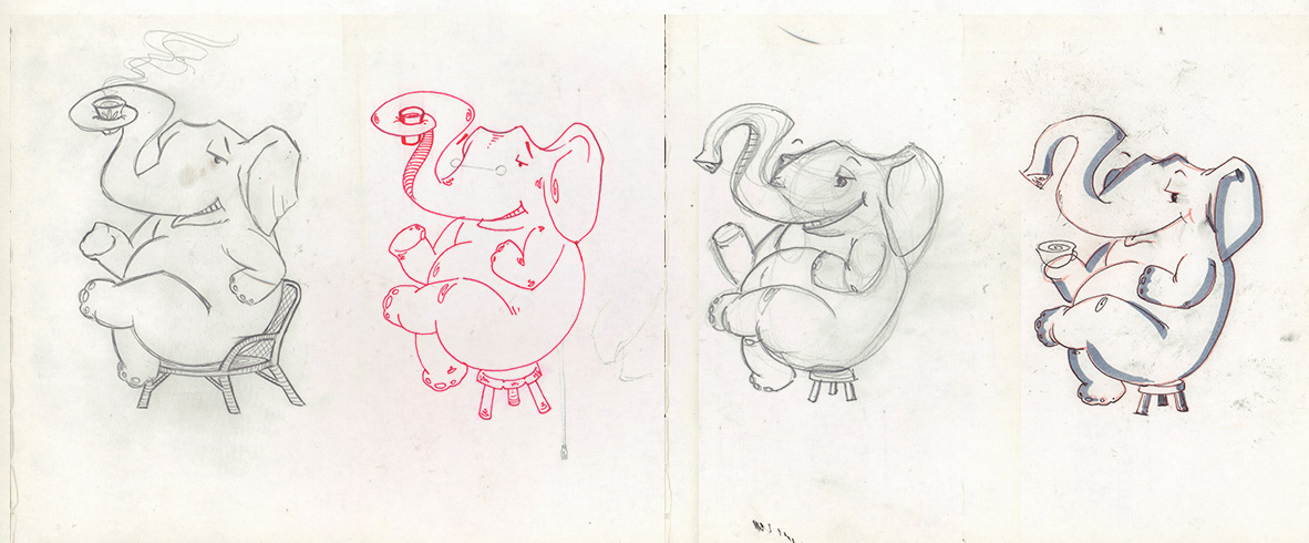 Elephant Character Design elephant herbal tea Character design  anotheroutsider elephant illustration