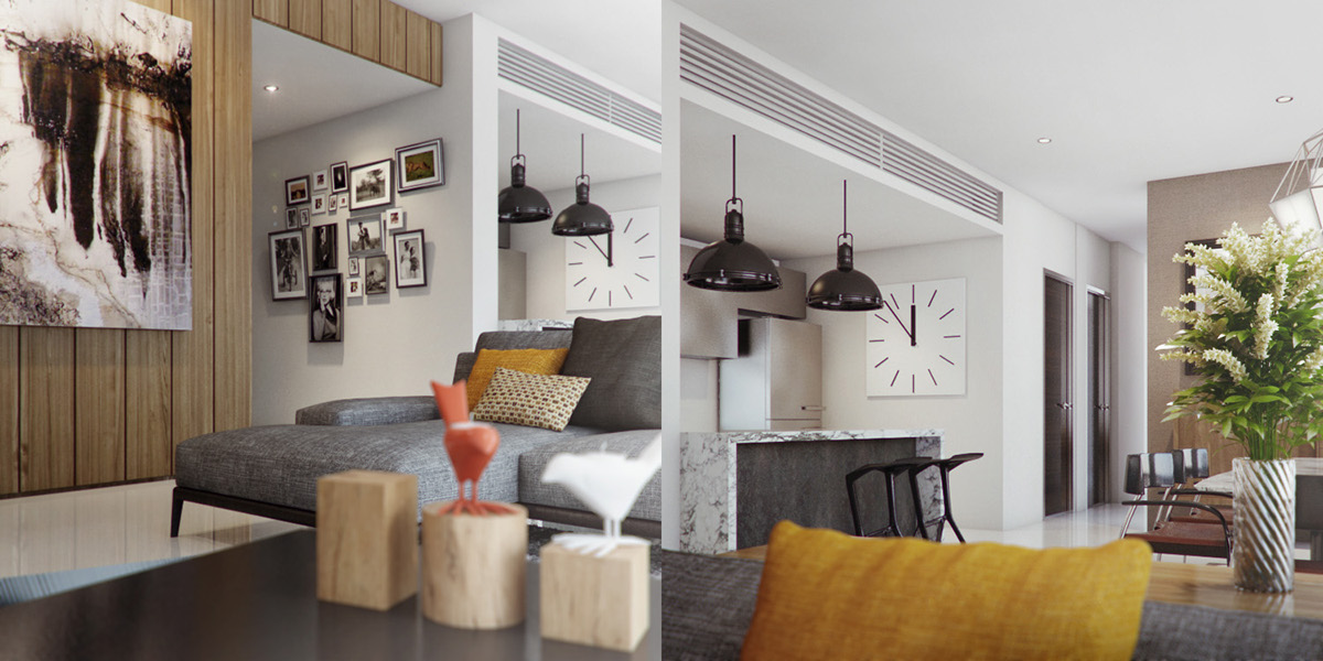 residential vray 3ds max living