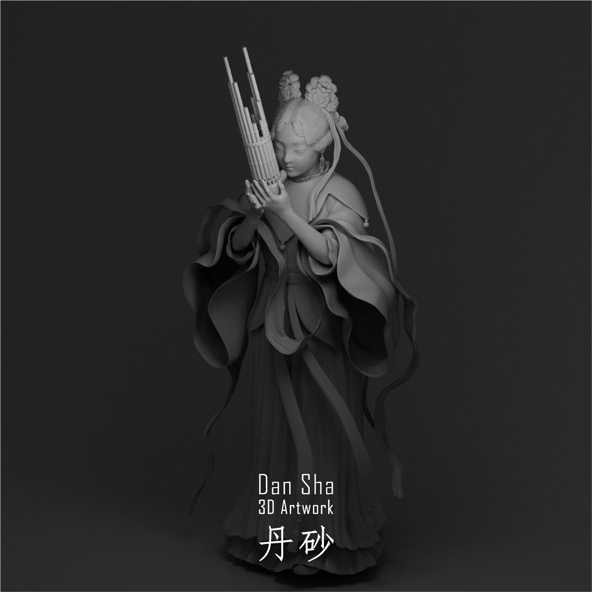 3D Character design  china Chinese style Digital Art  Maya model Render Zbrush