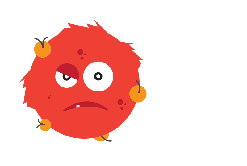nonprofit cartoon cancer UI design