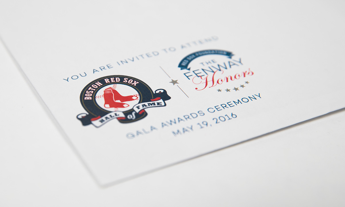 boston Event fenway Gala Invitation red sox red sox foundation vintage