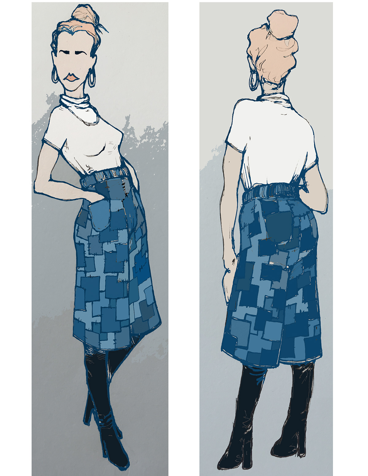 Fashion  Clothing design painting   ILLUSTRATION  Drawing  conceptart Character