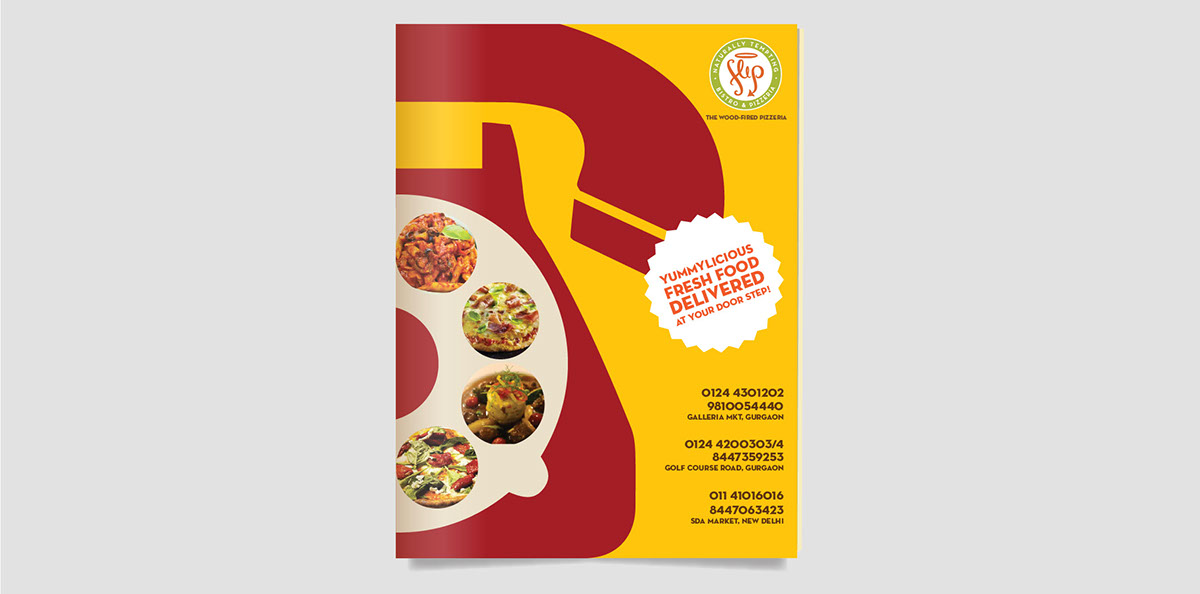 Flip Bistro restaurant italian restaurant Delhi restaurant promotion flyer home delivery Food  social media posters tent card