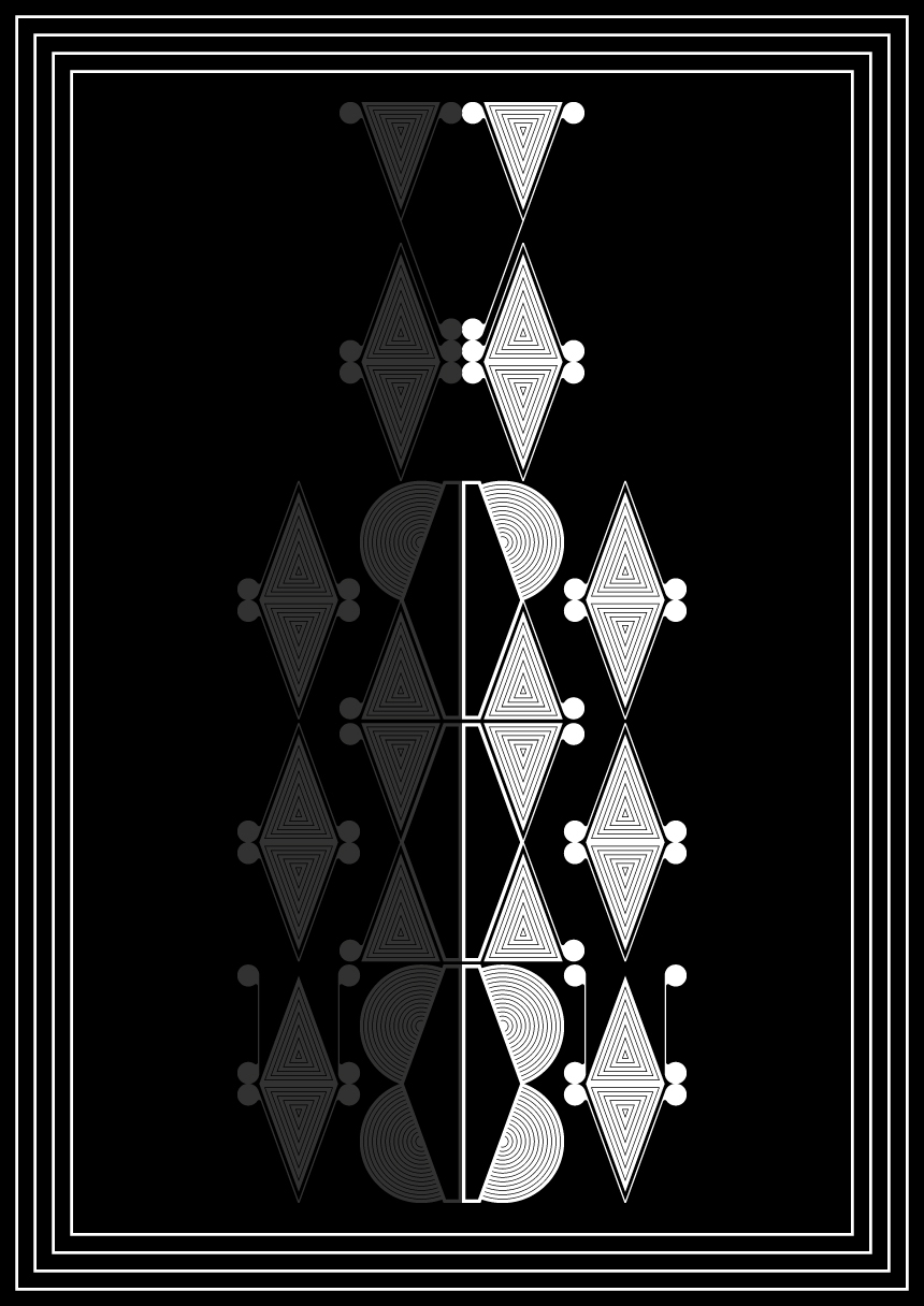 yorokobu type illustration native americans pablo abad hypnotic geometric