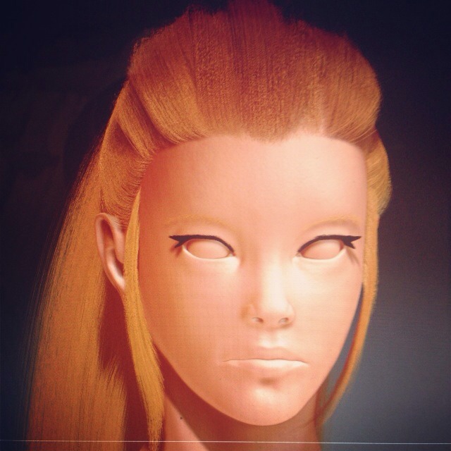 hair female male study 3D model characters