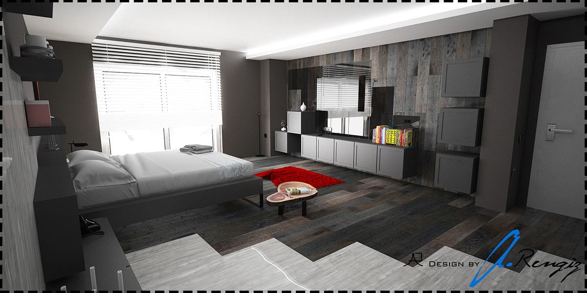bedroom Villa bedroom design bed modern minimal interior design  architecture Interior Architecture