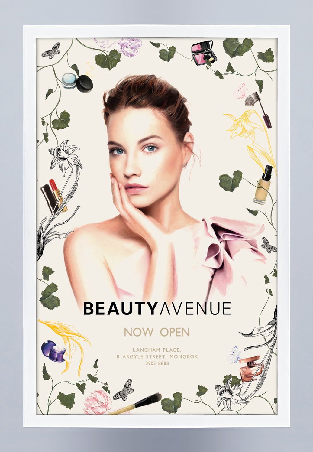 beauty Beauty Avenue Nature Christmas Holiday makeup Cosmetic perfume china Hong Kong shop boutique ads bus watercolour