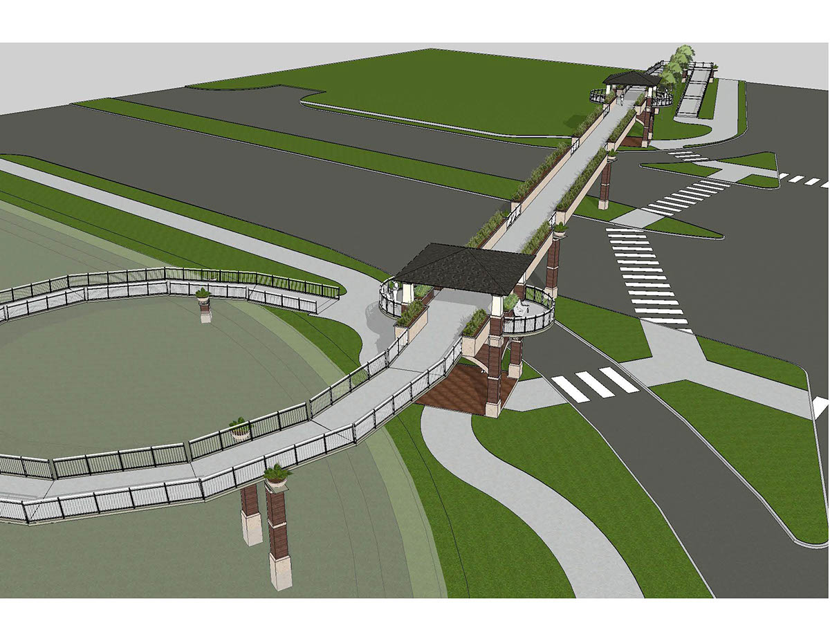 pedestrian bridge 3D model