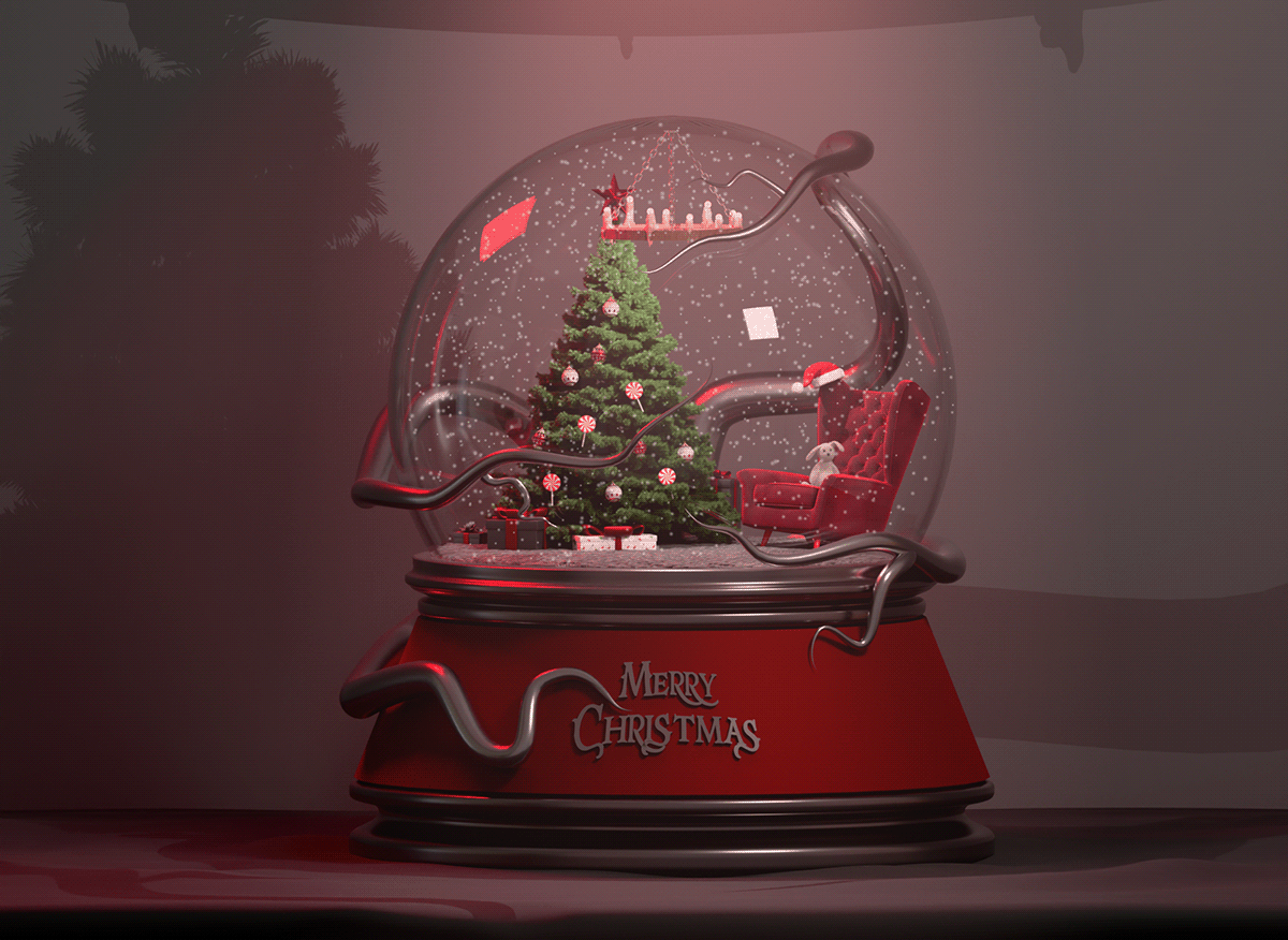 Merry Christmas merrychristmas xmas Christmas new year Holiday ball 3D blender 3д визуализация