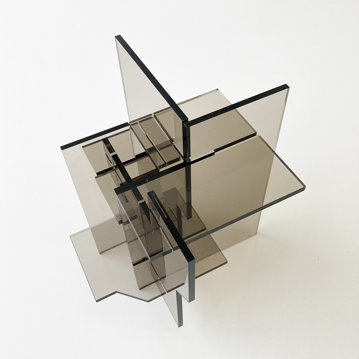architectural artwork Arylic glass modern modular puzzle sculpture sculptures transparent
