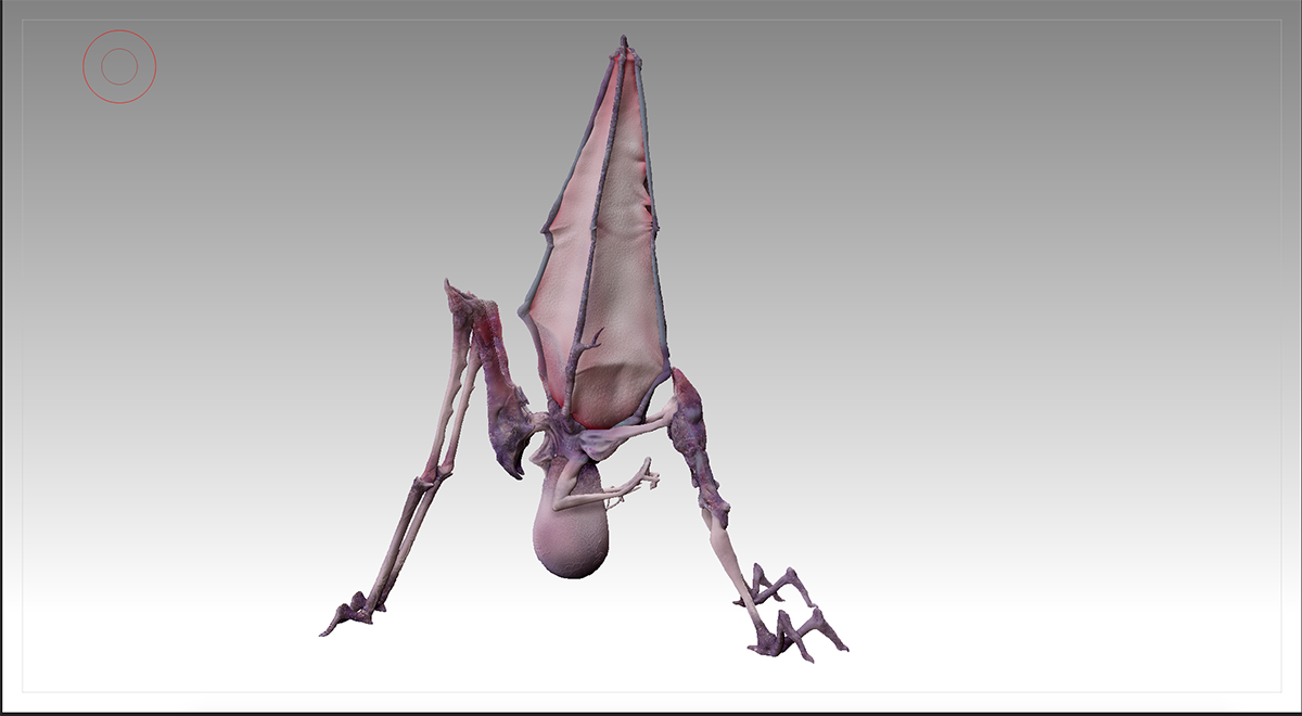 Character design 3D concept Zbrush pink creature