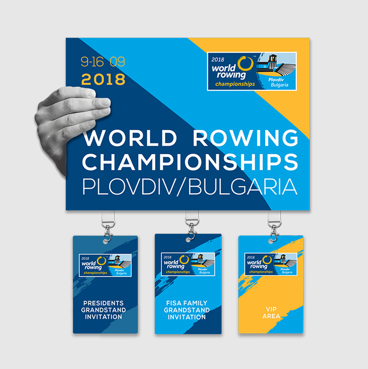 branding  graphic identity sport rowing Championship