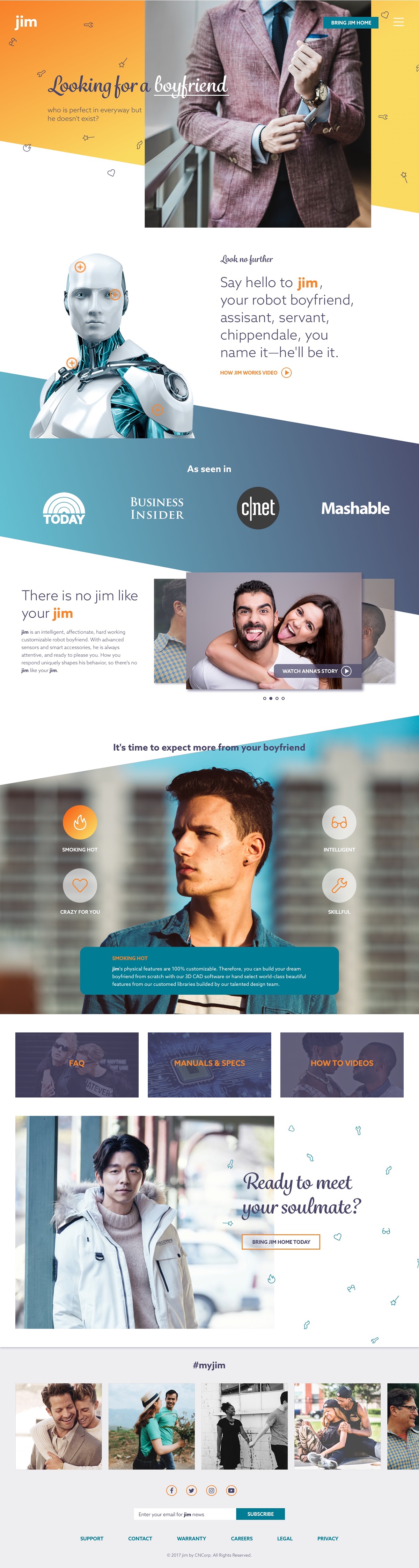 landing page product ux UI fictional