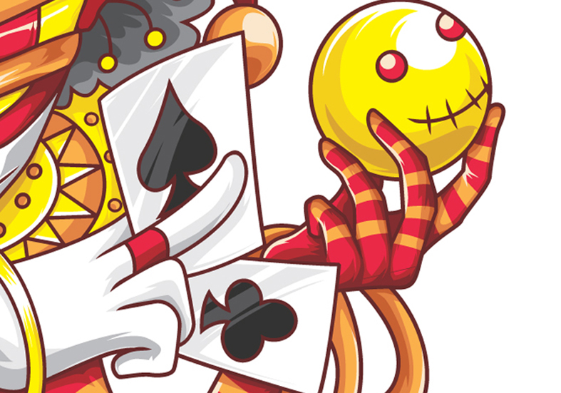 vector joker cards commission angga Tantama anggatantama clown heart diamond  clubs spades RedJoker