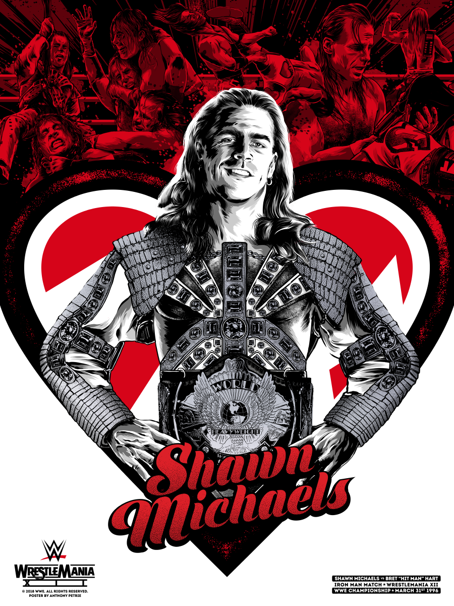 WWE Wrestling Ultimate Warrior macho man Style Guide screen print posters randy savage shawn Michaels 