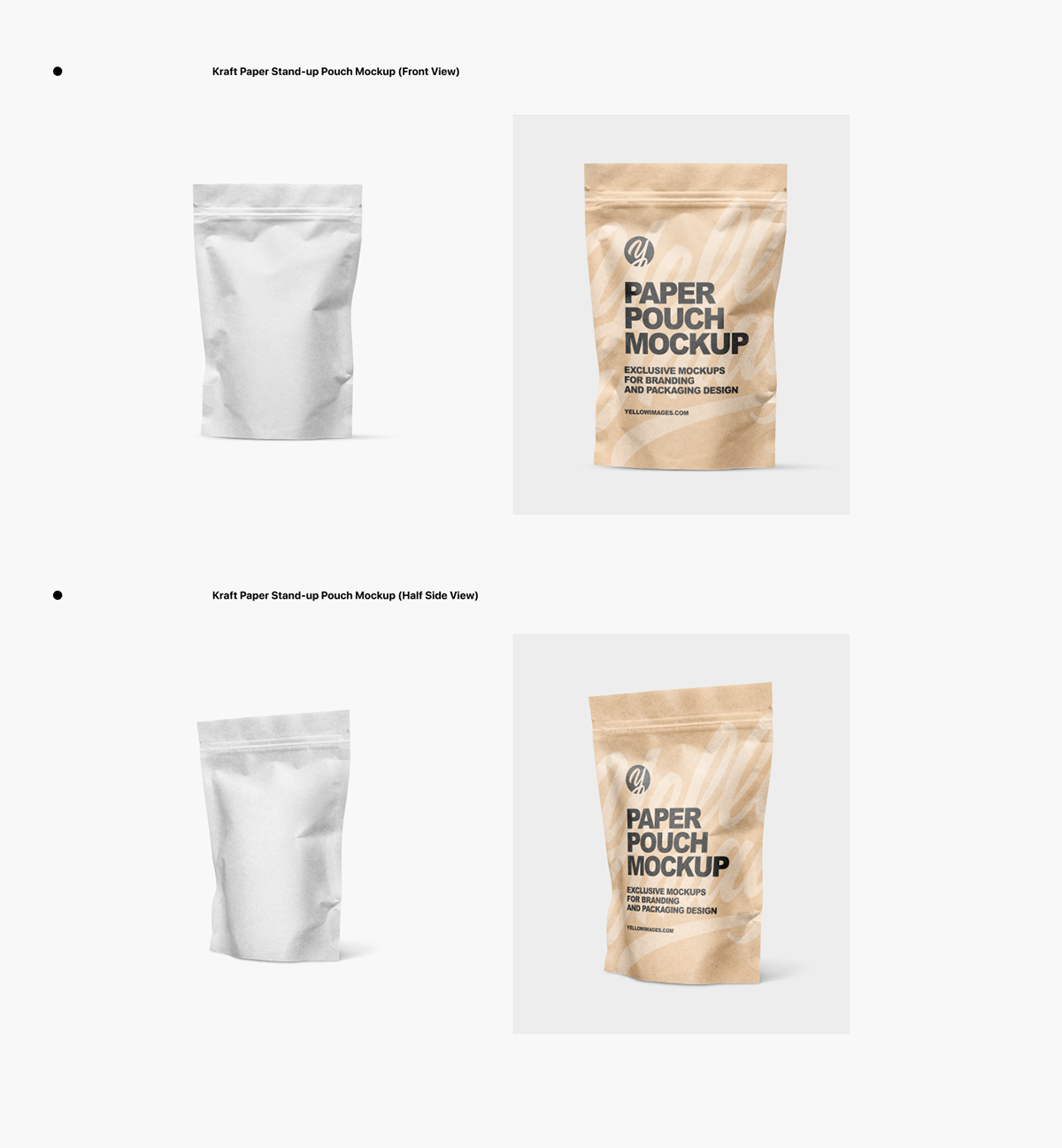 Download Kraft Paper Stand Up Pouches Mockups On Student Show Yellowimages Mockups