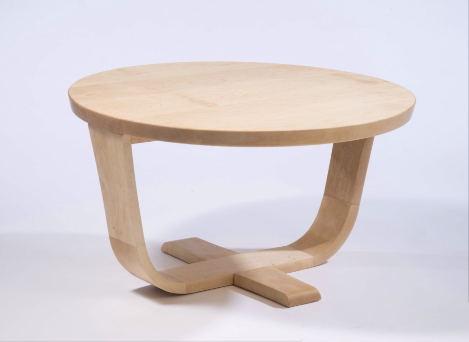 maple wood table furniture circle