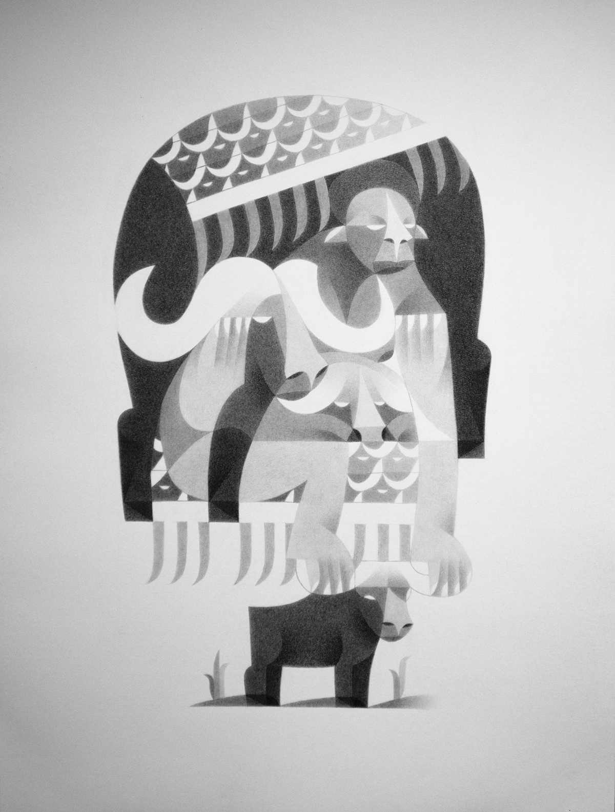 ILLUSTRATION  Drawing  animal Totem