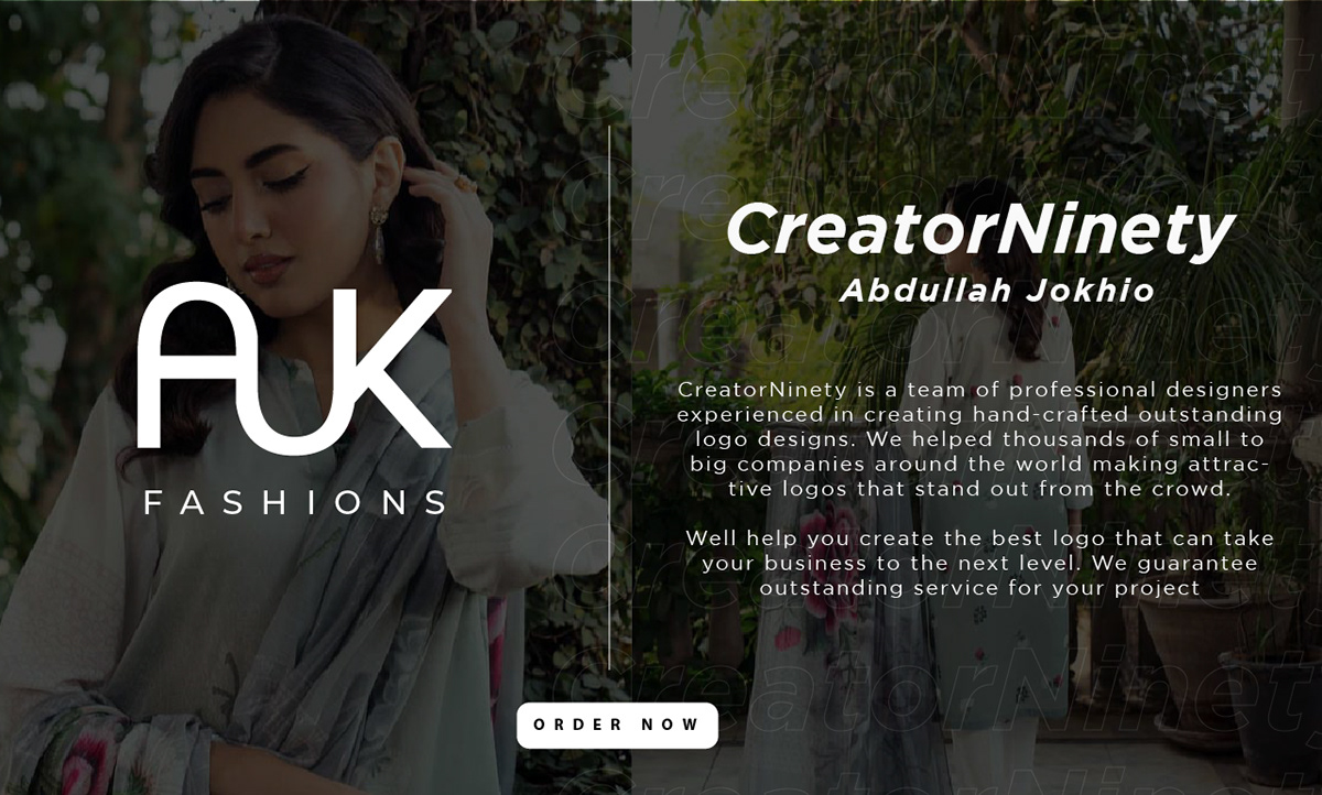 brand identity clothing logo fashion logo design branding  adobe illustrator Adobe Photoshop auk  auk fashion aukfashions CreatorNinety