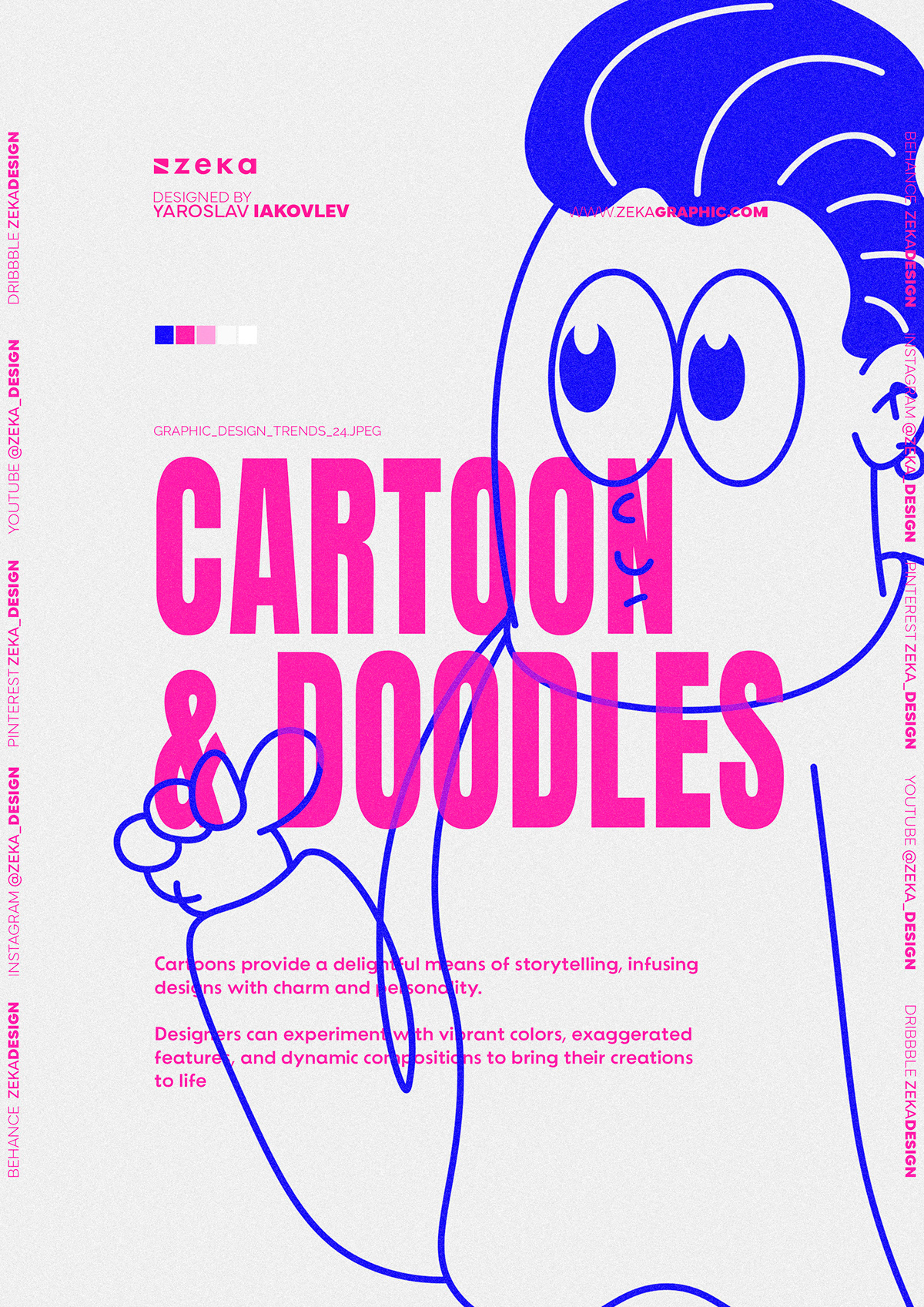 Cartoons and doodles Graphic Design Trends 2024