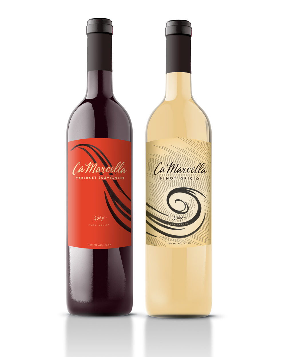branding  Handlettering italian restaurant wine label