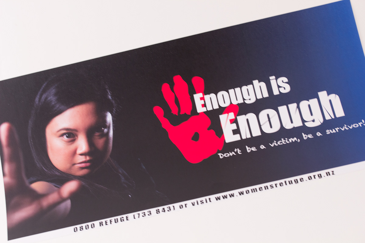 ad Adshell billboard womens refuge domestic violence campaign