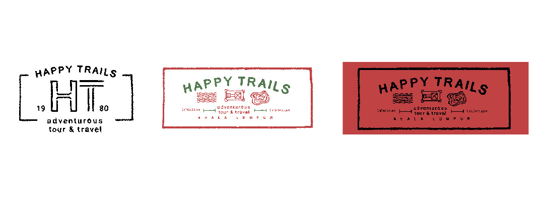 happytrails adventure Travel identity rebranding