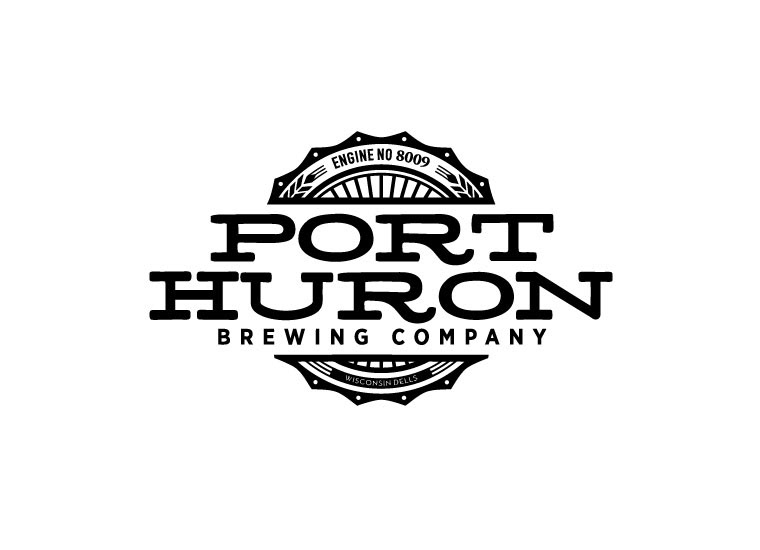 brewery logo port huron beer brewing identity