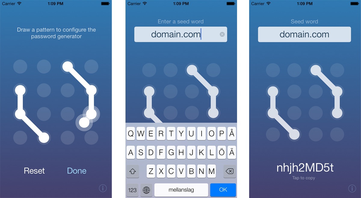 ios mac touch Password security pattern graphic gradient