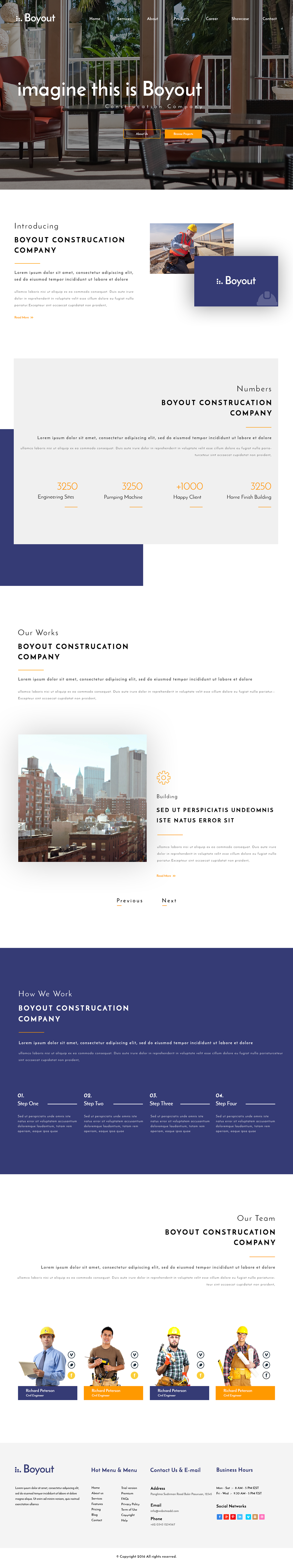 construcation UI&UX   psd Boyout Webdesign creative awesome realestate