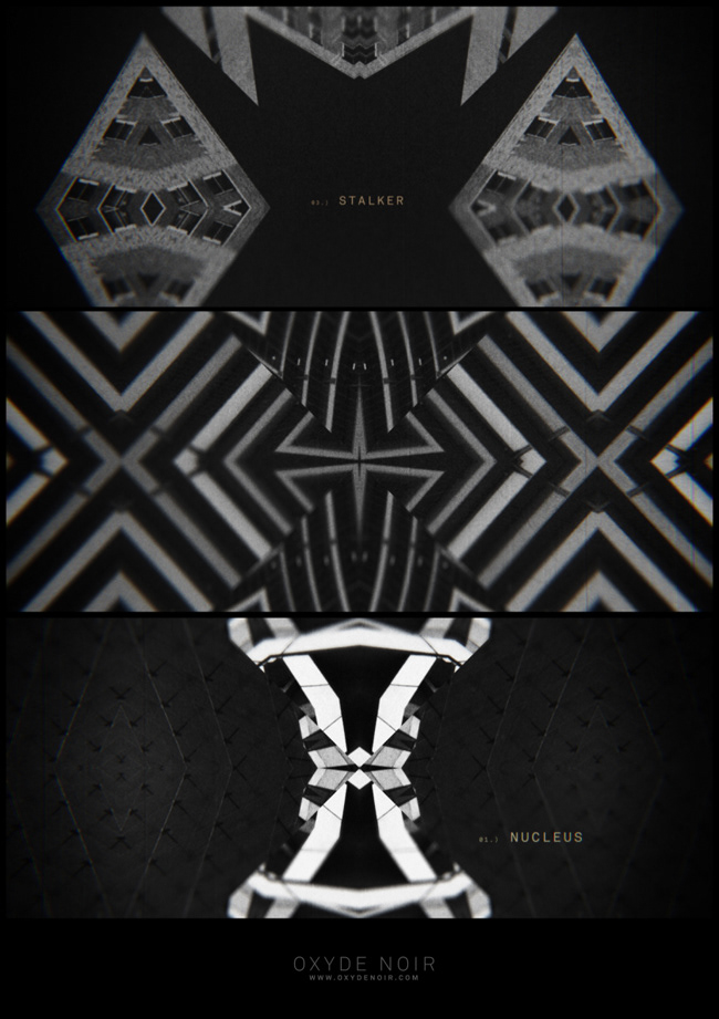 oxyde noir construct titles martin koch motion design album promo