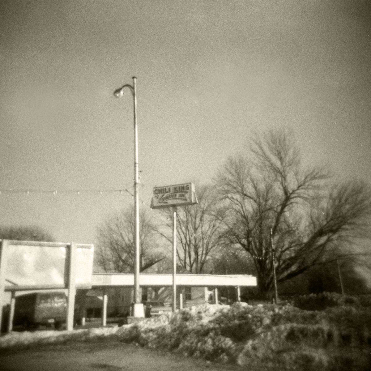 des moines black and white Limitations holga Billboards Signage Frosty Freeze found beauty discovery sidewalk exploration