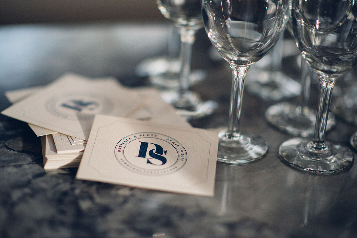 Design Wedding Collateral Wedding Invites monogram printed crafted blue Wood Print Invite wedding classy design