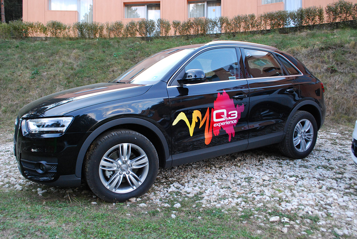 Audi q3 testdrive Experience Porsche corporate  logo identity