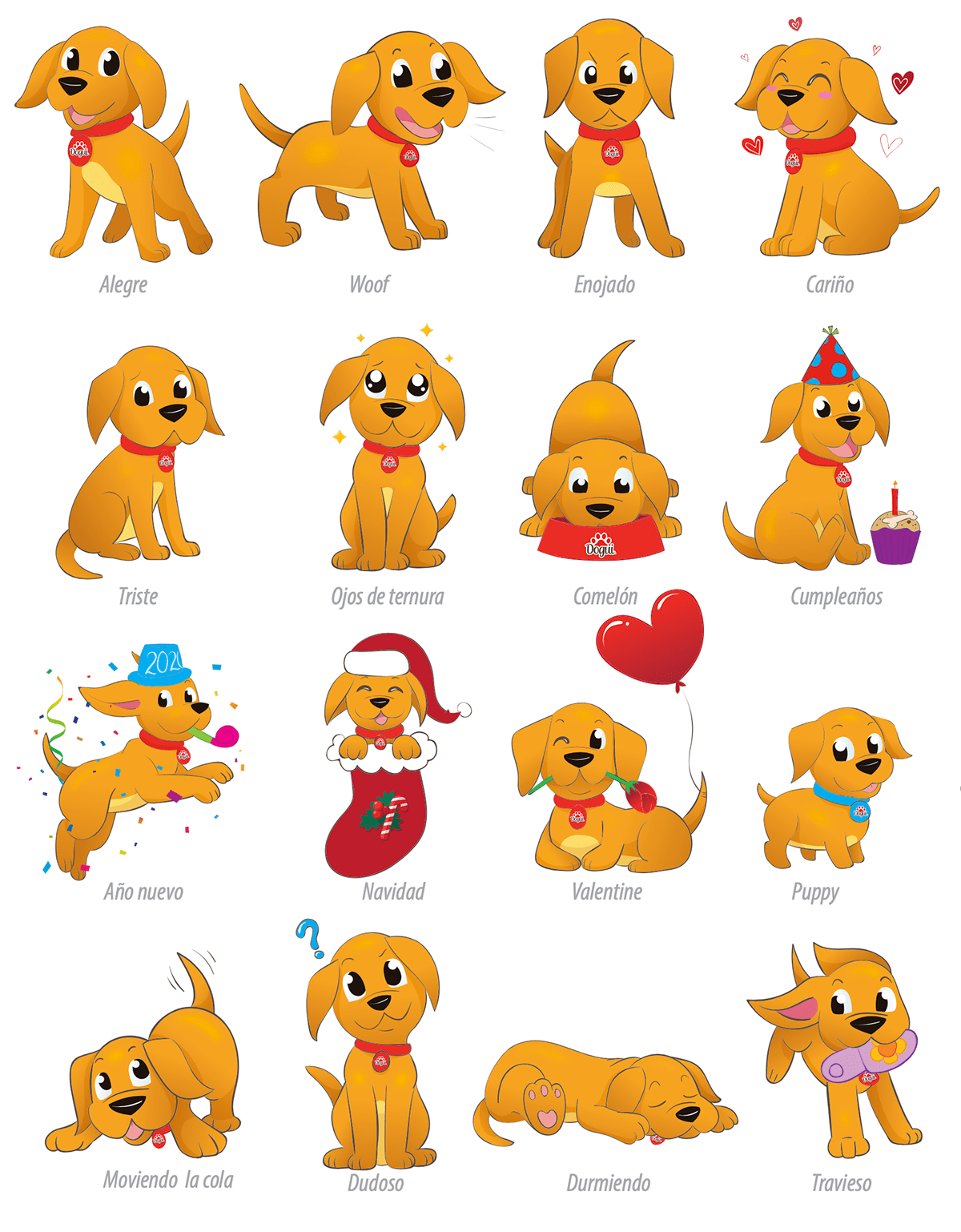 animal artwork cartoon Character design  Digital Art  digital illustration dog dog food Drawing  vector