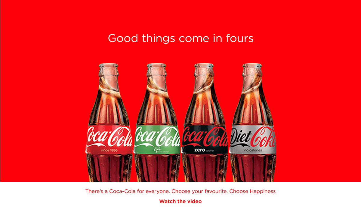 Coca-Cola coke Website onepage Singlepage soda graphic Christmas redesign personal