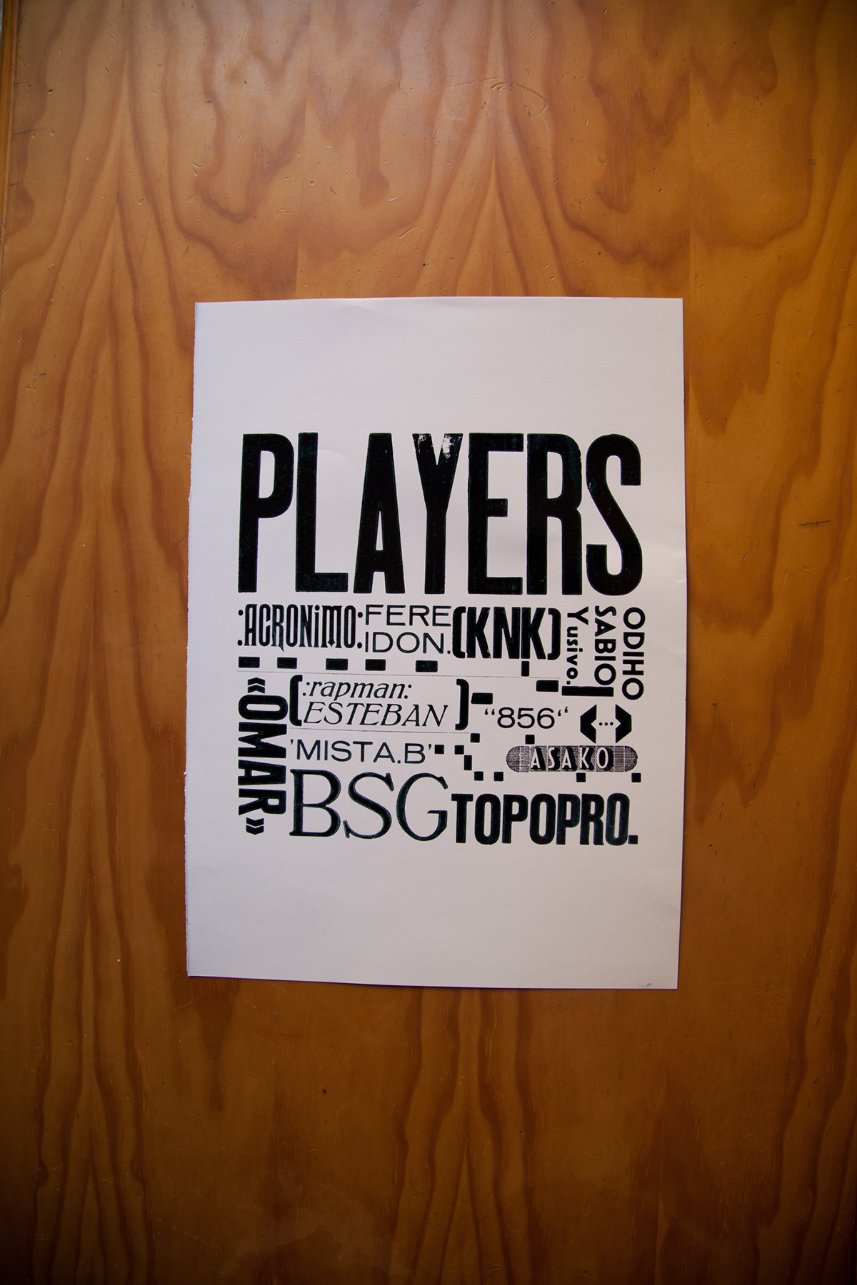 letterpress cover Players art cd