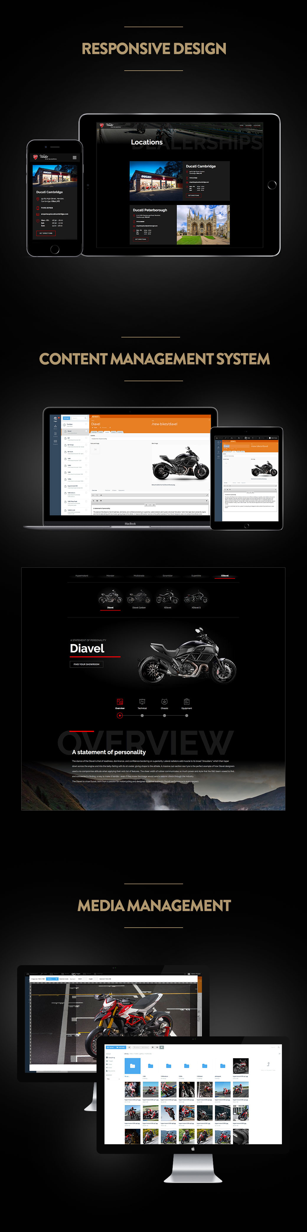 Webdesign UI bikes Ducati digital Website