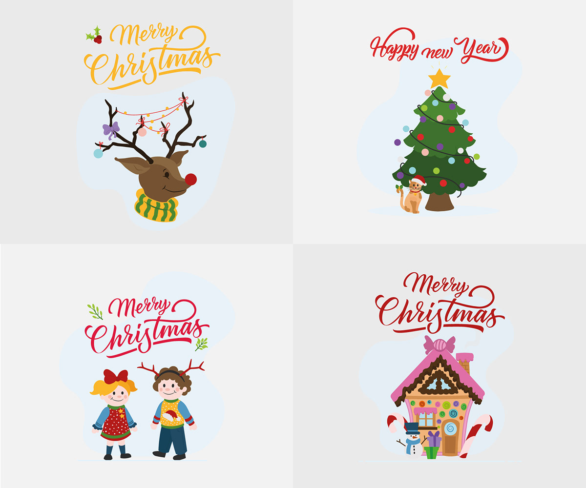 Character design  Christmas digital illustration doodle Merry Christmas vector vector adobe illustrator Digital Art  Drawing  Procreate