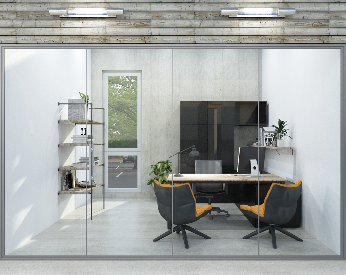 Office space interior design on Behance