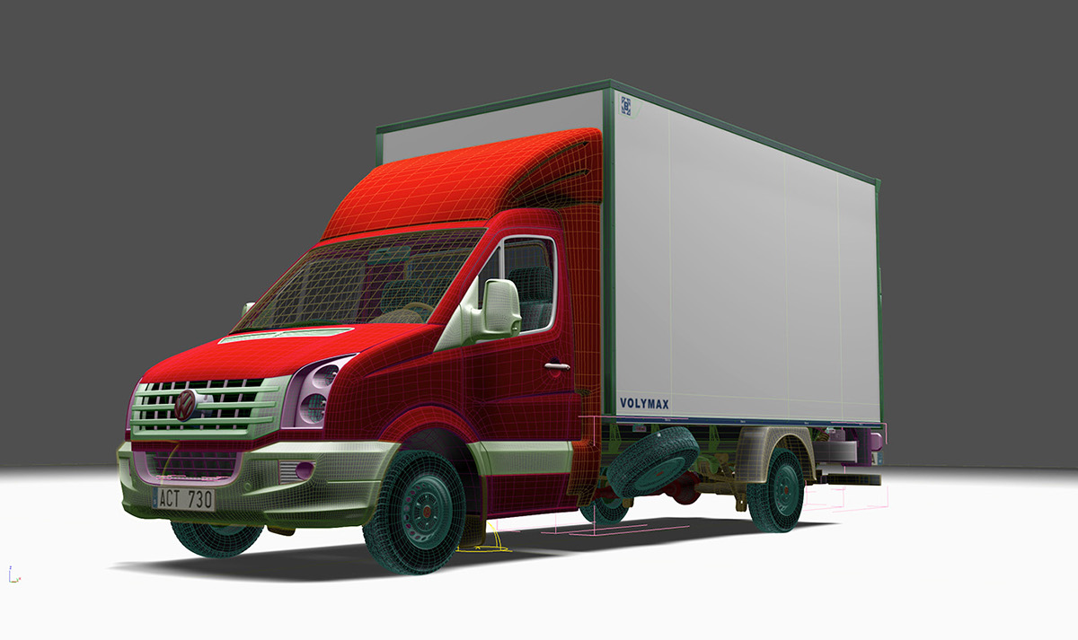 VW volkswagen Crafter Volymax Truck car Vehicle mountain road stone