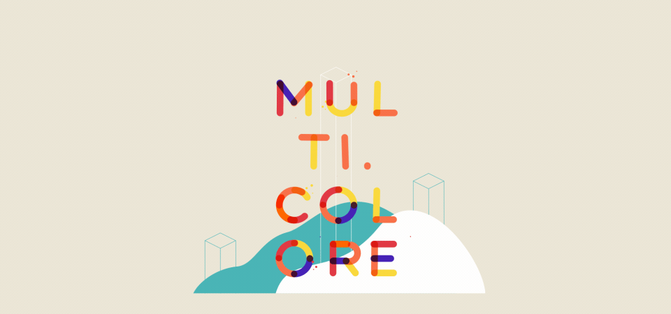 Animated typeface font after effects colors