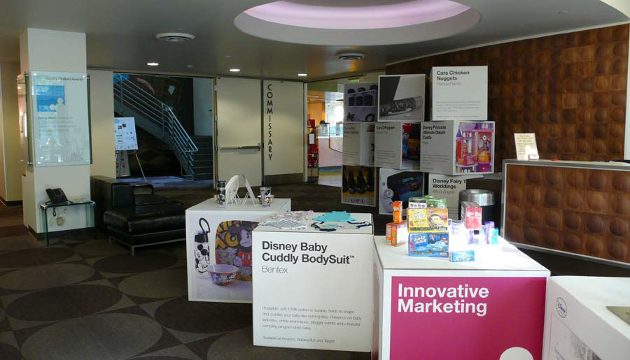 disney Consumer Products Awards Displays installation Disney consumer products cubes boxes logo Walt Disney
