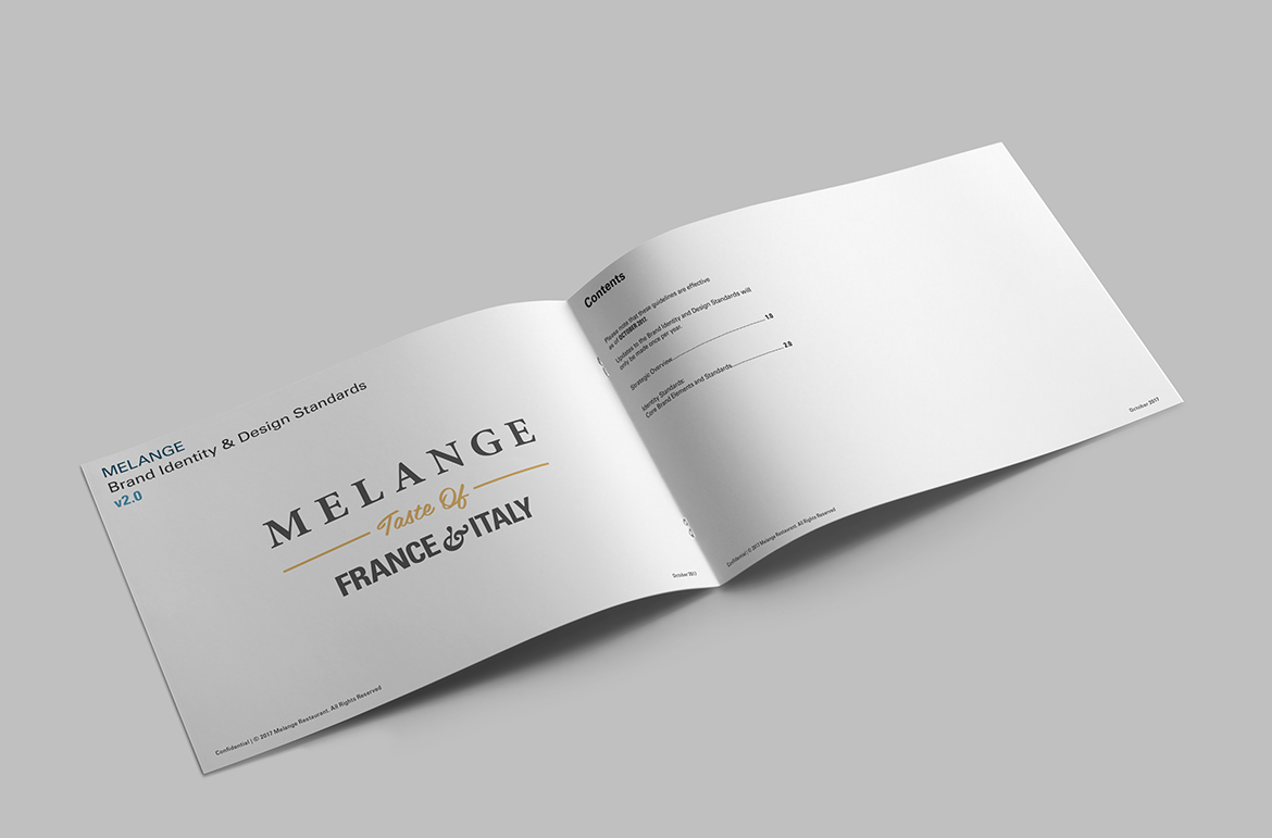 brand branding  logo graphic design Layout book bible melange restaurant
